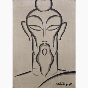 Untitled (Face), Gouache on Board