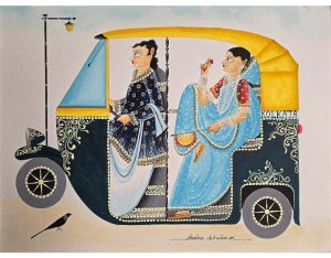 Couple in Autorickshaw