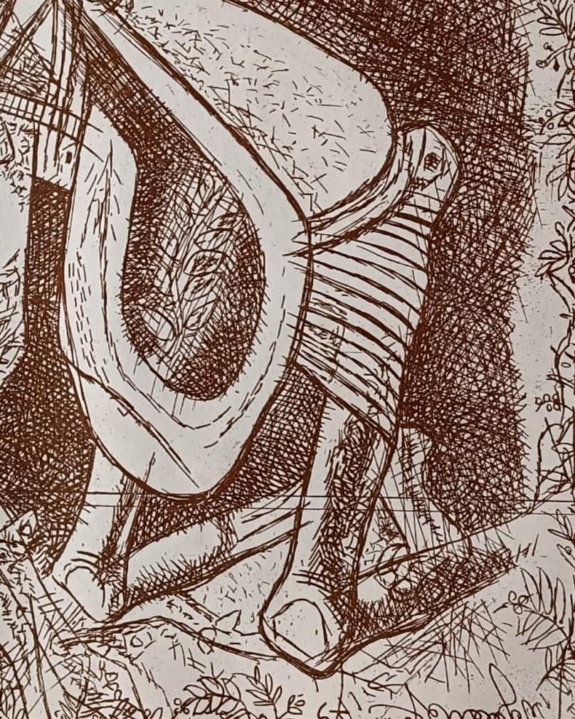 Ganesh Pyne Untitled AP - 632 Etching on Paper 11 x 10.5 inches 1985 (3)
