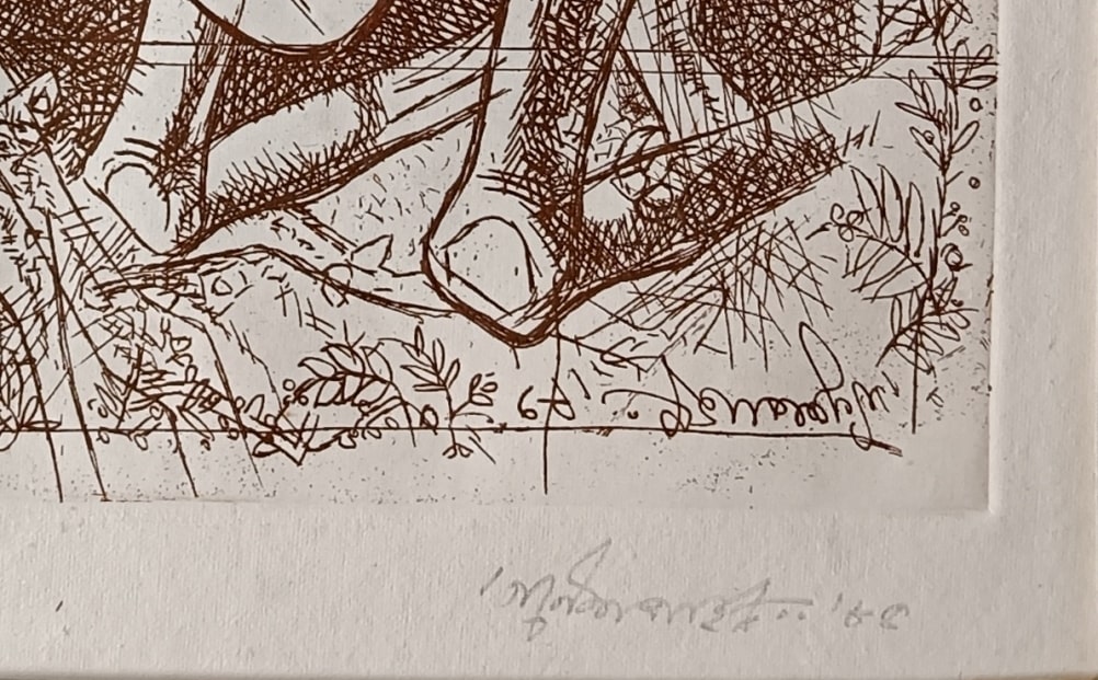 Ganesh Pyne Untitled AP - 632 Etching on Paper 11 x 10.5 inches 1985 (4)