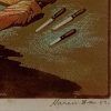 Haren Das Knife Grinder Colour Wood cut on Paper Print Size 8.1 x 6.4 inches 1959 (4)