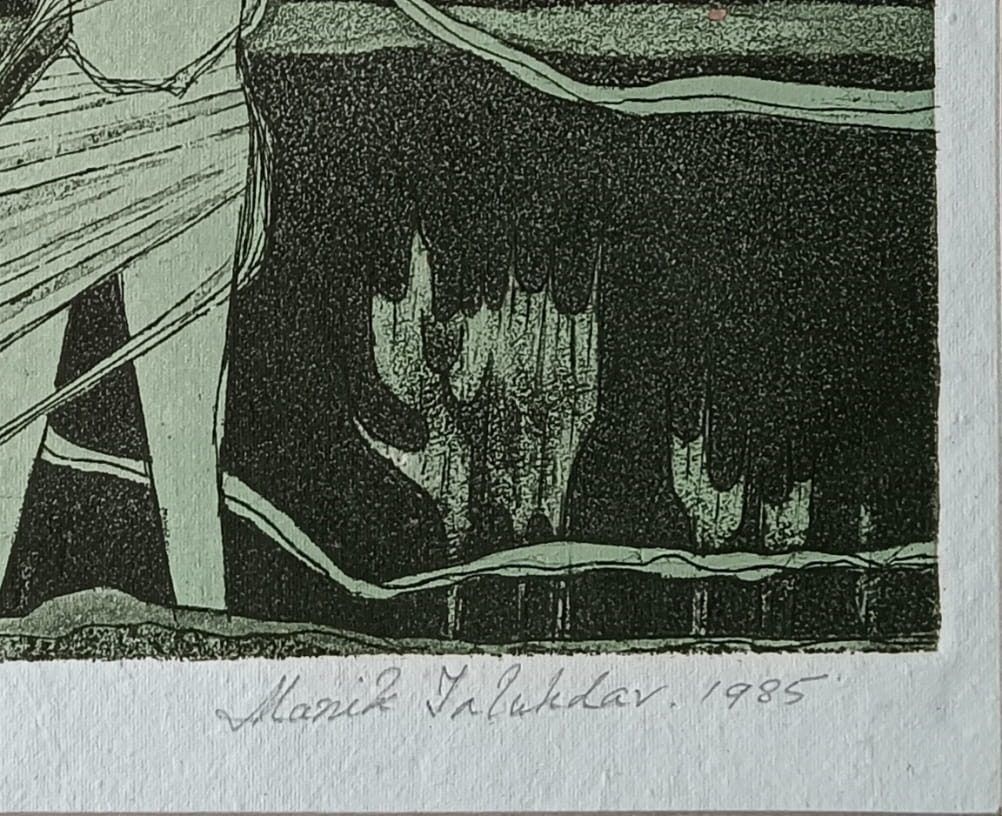 Manik Talukdar Untitled AP - 2232 Etching on Paper 11 x 10.5 inches 1985 (5)