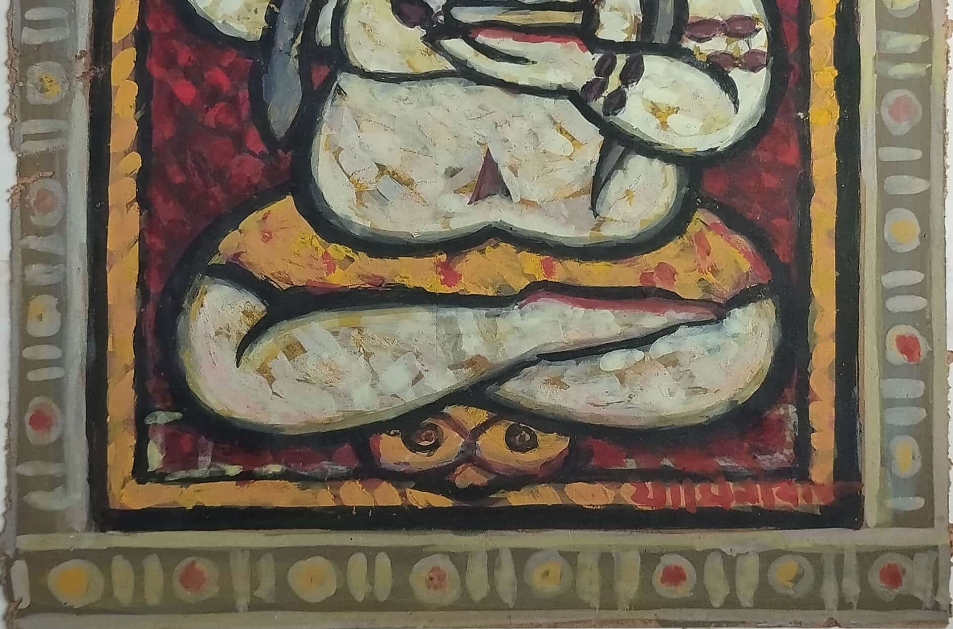 Jamini Roy Untitled Tempera on Board 12 x 9.5 inches (2)