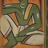 Jamini Roy Untitled Tempera on Board 14.5 x 8.5 inches