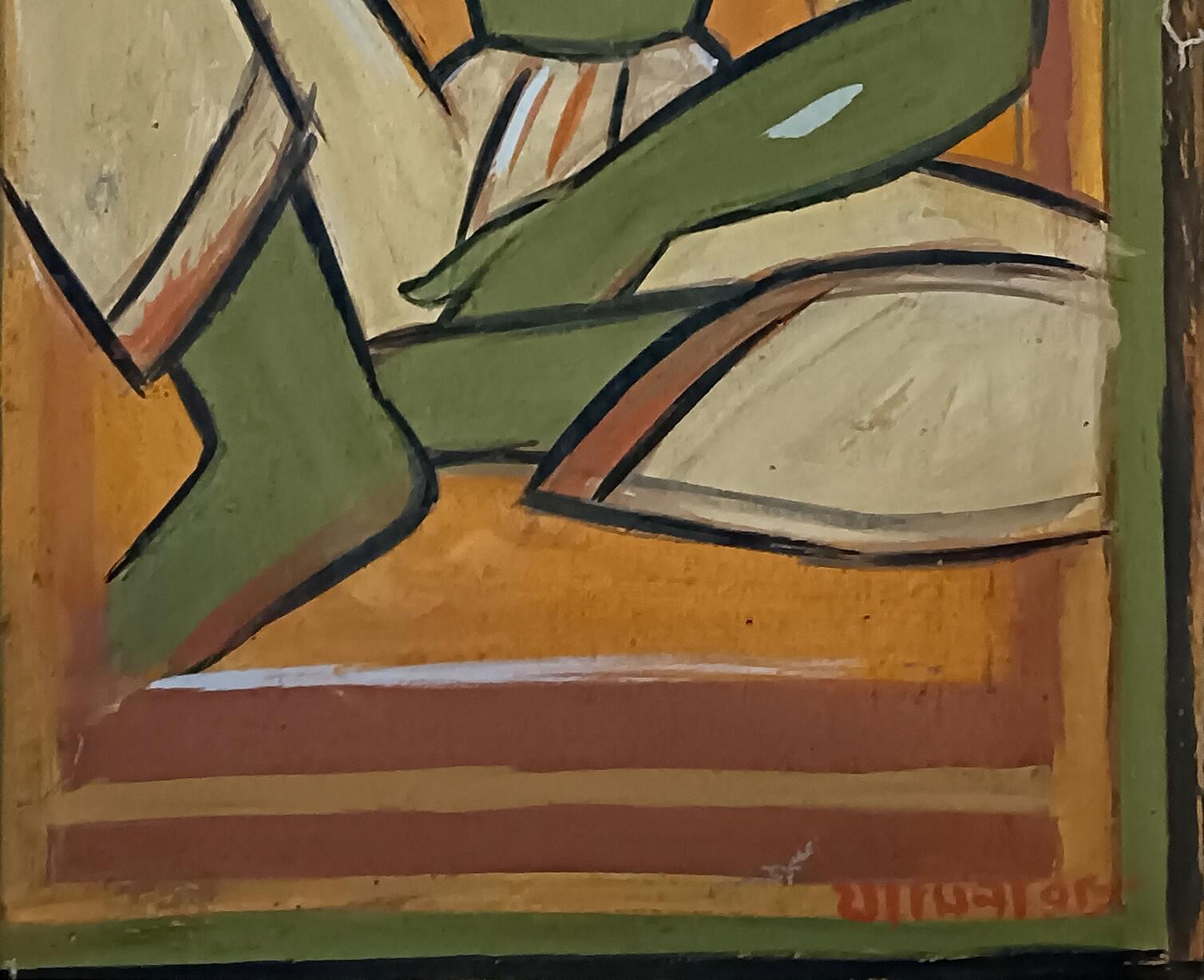 Jamini Roy Untitled Tempera on Board 14.5 x 8.5 inches (2)