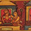Jamini Roy Untitled Tempera on Board 8.5 x 24.4 inches (1)