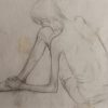 Atul Bose Study Drawings (Squatting Man 4) Pencil on Paper 4.5 x 5.4 inches 1943