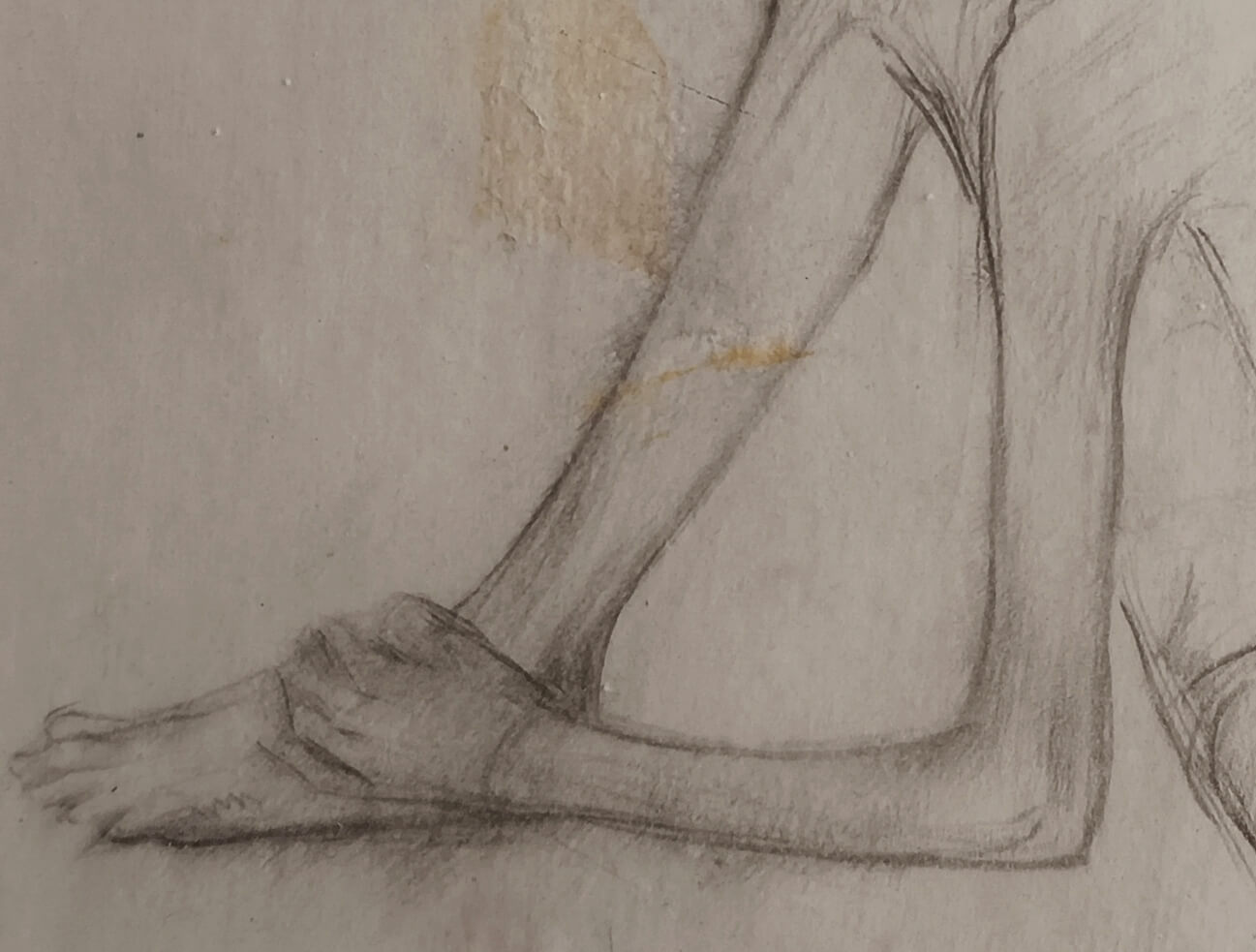 Atul Bose Study Drawings (Squatting Man 4) Pencil on Paper 4.5 x 5.4 inches 1943