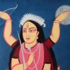 Dipen Bose Durga Acrylic on Canvas 36 x 30 inches