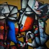 Jagannath Paul Bond of Love Series Charcoal & Acrylic on Canvas 60 x 60 inches 2023