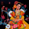 Oinam Dilip Frida Kahlo XXIV Acrylic on Canvas 48x48 inches 2021